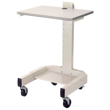 Global Industrial Mobile Computer Cart, 27inW x 24-1/2inD x 41inH, Beige 309235BG